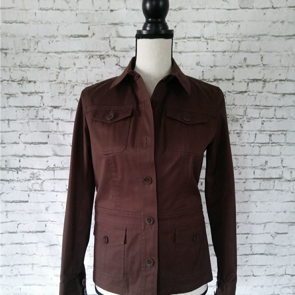 Jones New York Chocolate Utility Jacket